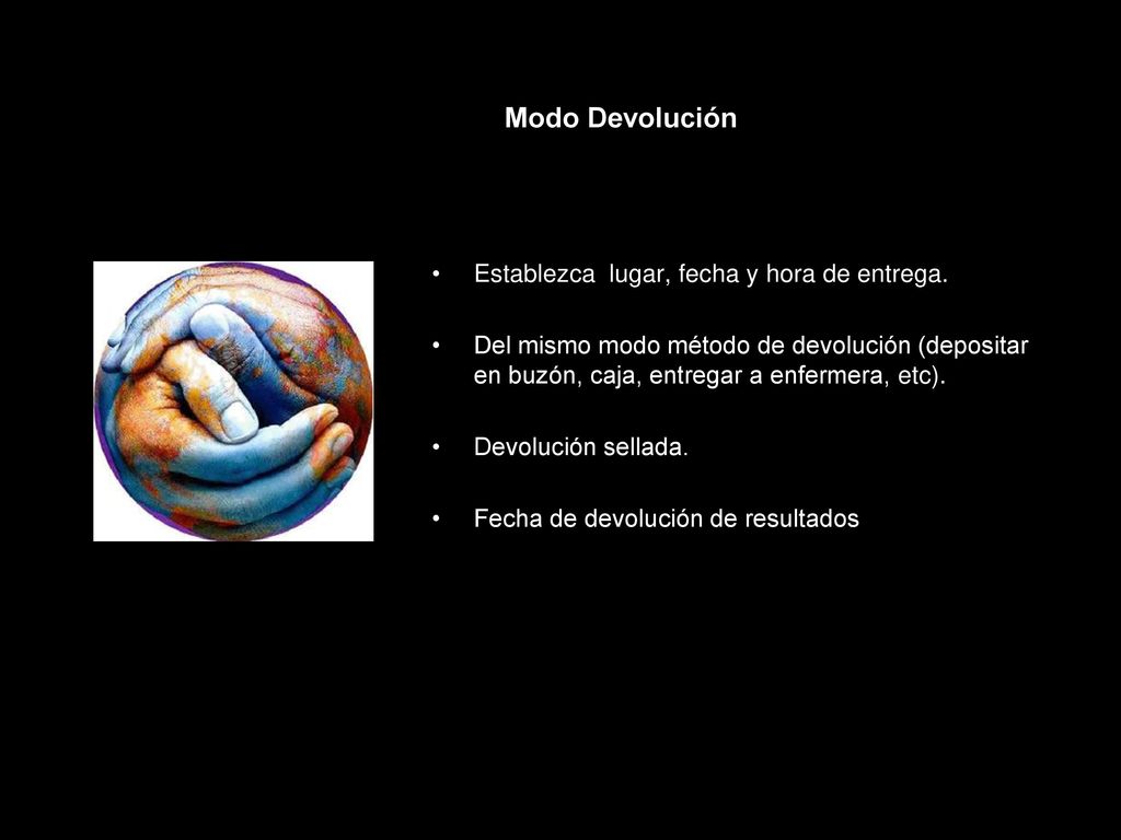 Modo Devolución Establezca lugar, fecha y hora de entrega.