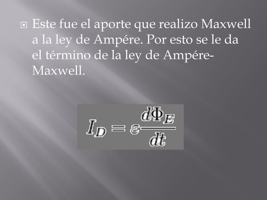 Este fue el aporte que realizo Maxwell a la ley de Ampére