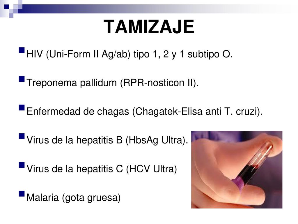 TAMIZAJE HIV (Uni-Form II Ag/ab) tipo 1, 2 y 1 subtipo O.