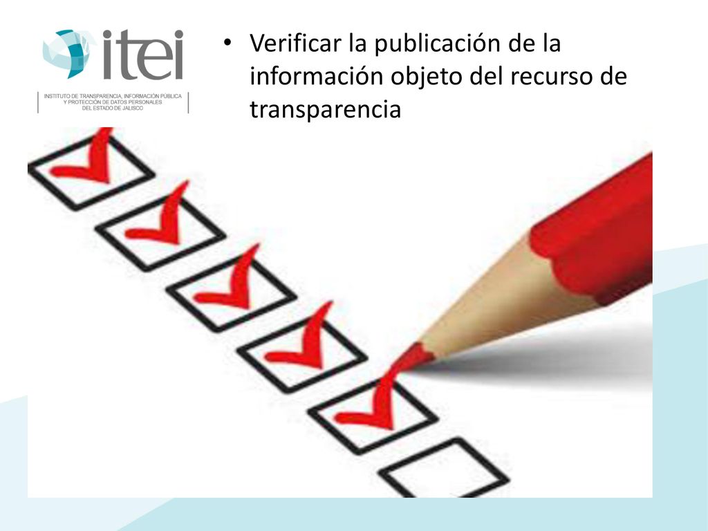 Verificar la publicación de la información objeto del recurso de transparencia