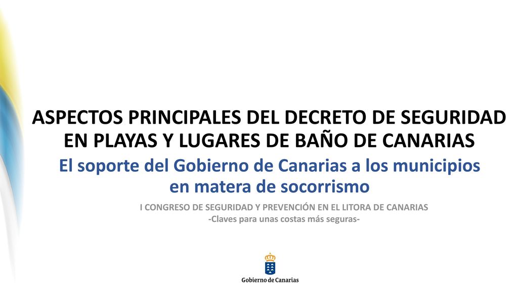 ASPECTOS PRINCIPALES DEL DECRETO DE SEGURIDAD EN PLAYAS Y LUGARES DE BAÑO DE CANARIAS