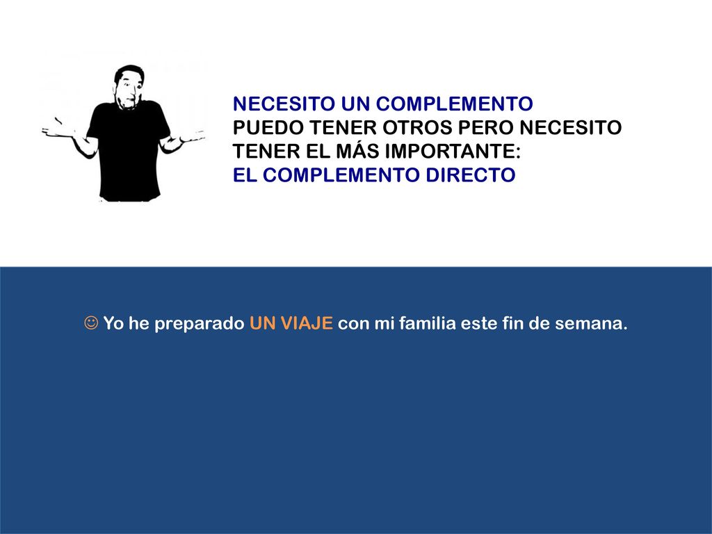 Yo he preparado UN VIAJE con mi familia este fin de semana.