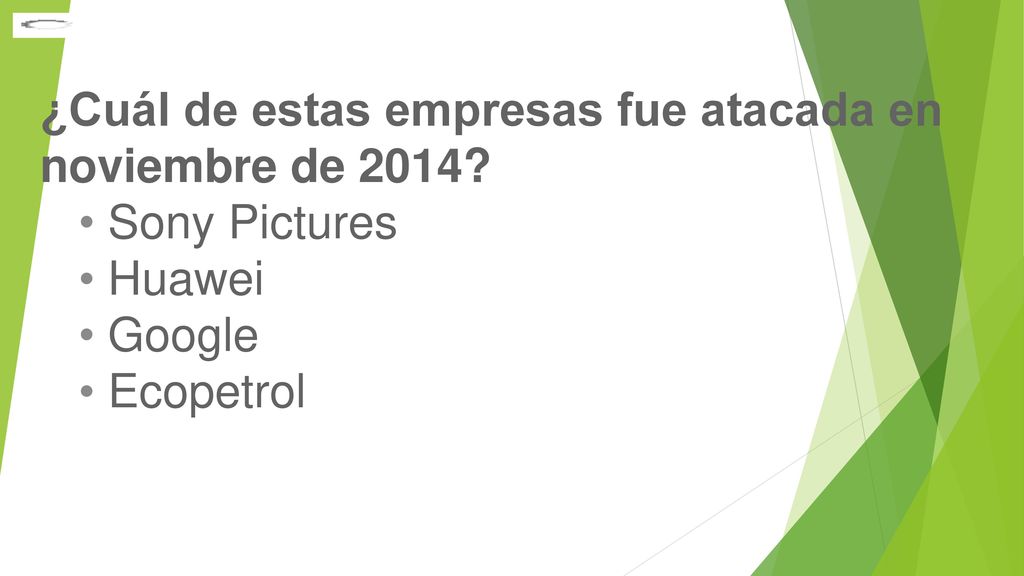 ¿Cuál de estas empresas fue atacada en noviembre de 2014