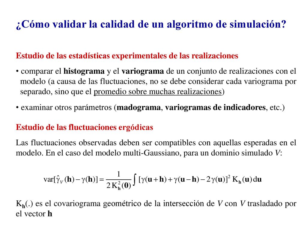 ¿Cómo validar la calidad de un algoritmo de simulación