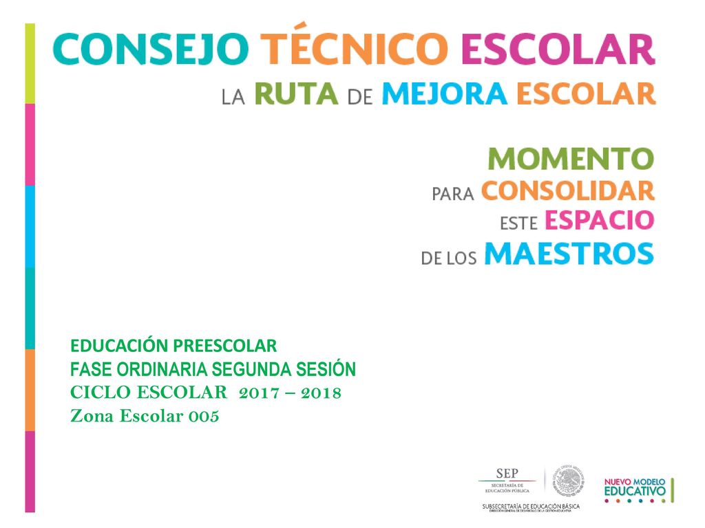 EDUCACIÓN PREESCOLAR FASE ORDINARIA SEGUNDA SESIÓN CICLO ESCOLAR 2017 – 2018 Zona Escolar 005
