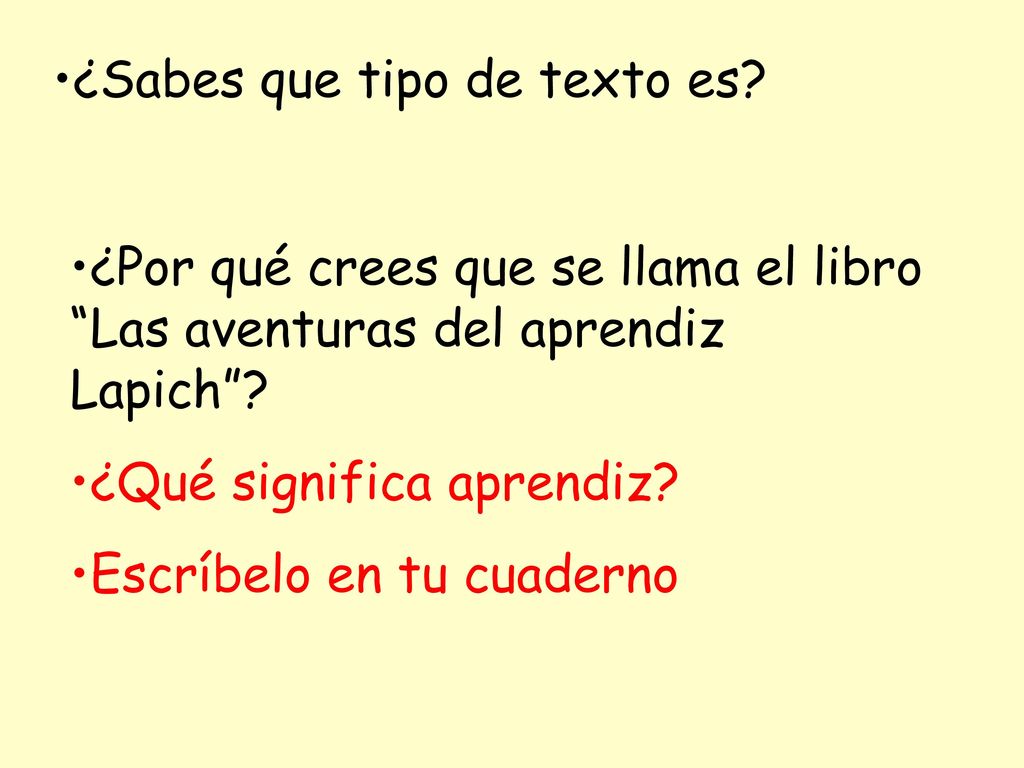 ¿Sabes que tipo de texto es