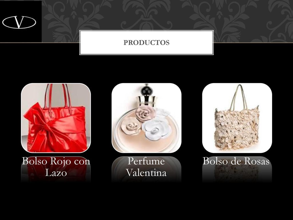 PRODUCTOS Bolso Rojo con Lazo Perfume Valentina Bolso de Rosas