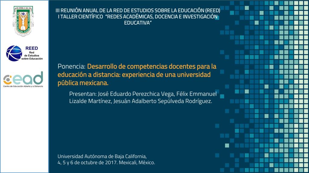 III REUNIÓN ANUAL DE LA RED DE ESTUDIOS SOBRE LA EDUCACIÓN (REED)