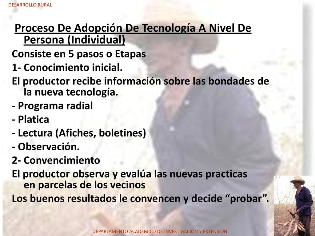 Proceso De Adopción De Tecnología A Nivel De Persona (Individual)
