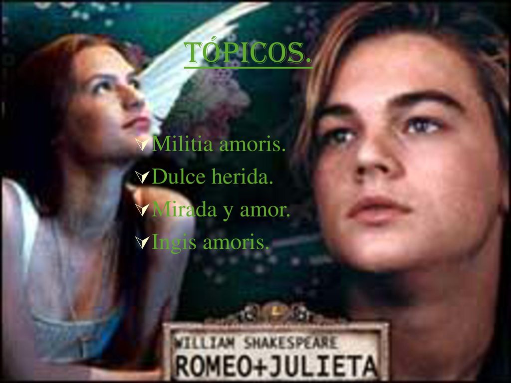 Tópicos. Militia amoris. Dulce herida. Mirada y amor. Ingis amoris.