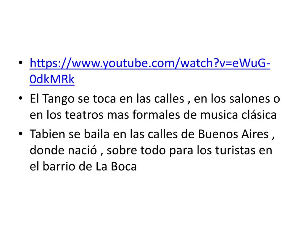 v=eWuG-0dkMRk El Tango se toca en las calles , en los salones o en los teatros mas formales de musica clásica.