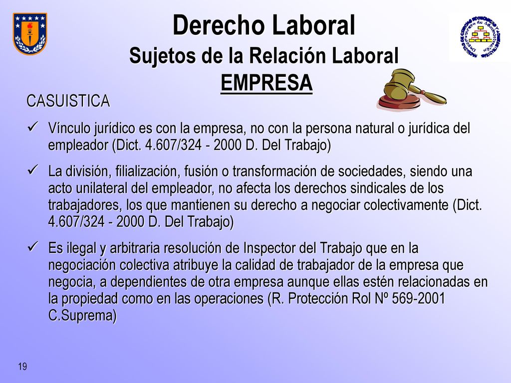 Derecho Laboral Sujetos de la Relación Laboral EMPRESA