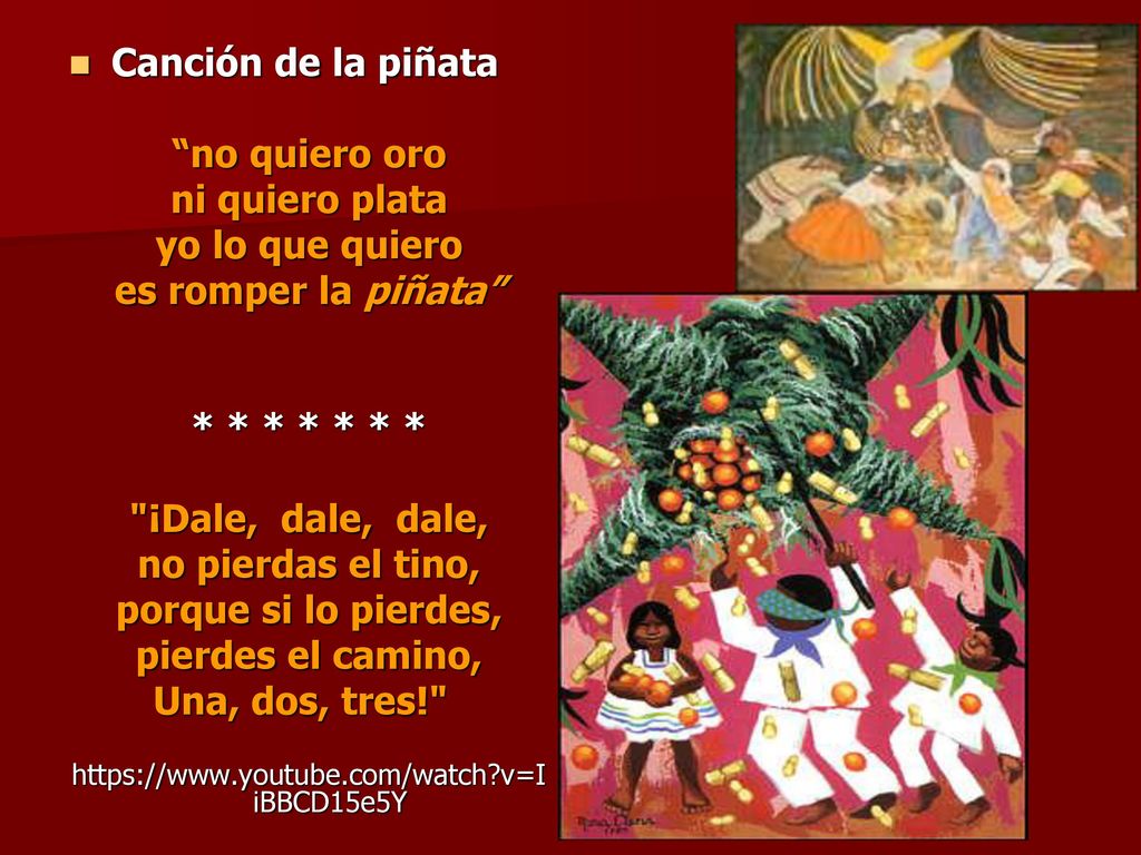 Canción de la piñata no quiero oro ni quiero plata yo lo que quiero