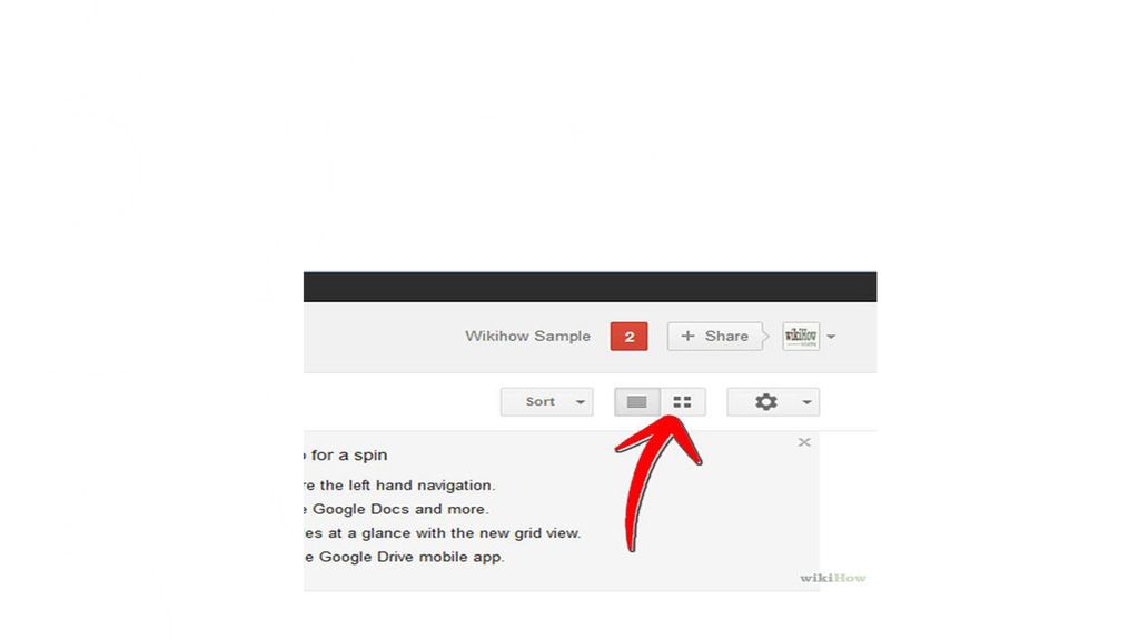 Usar Google Drive Puedes alternar entre el modo Lista (en el que los archivos aparecen en una lista con su nombre e información)