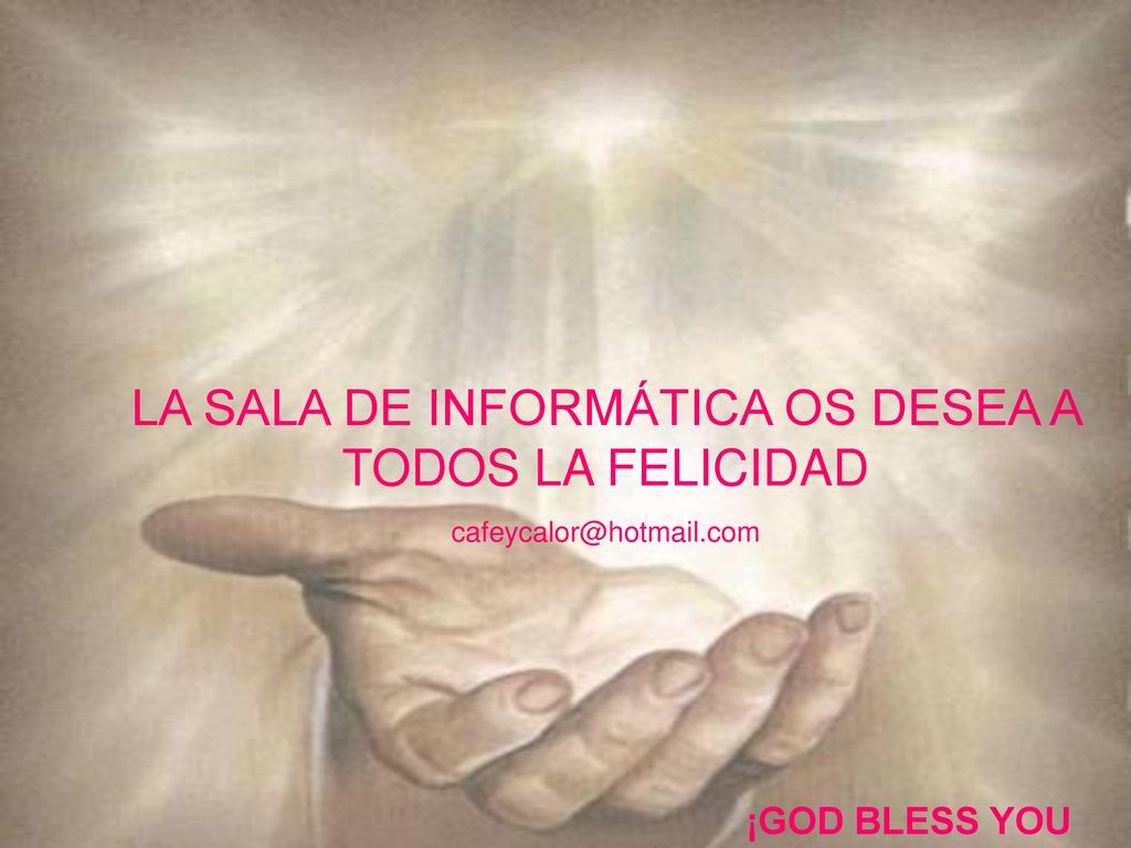 LA SALA DE INFORMÁTICA OS DESEA A TODOS LA FELICIDAD