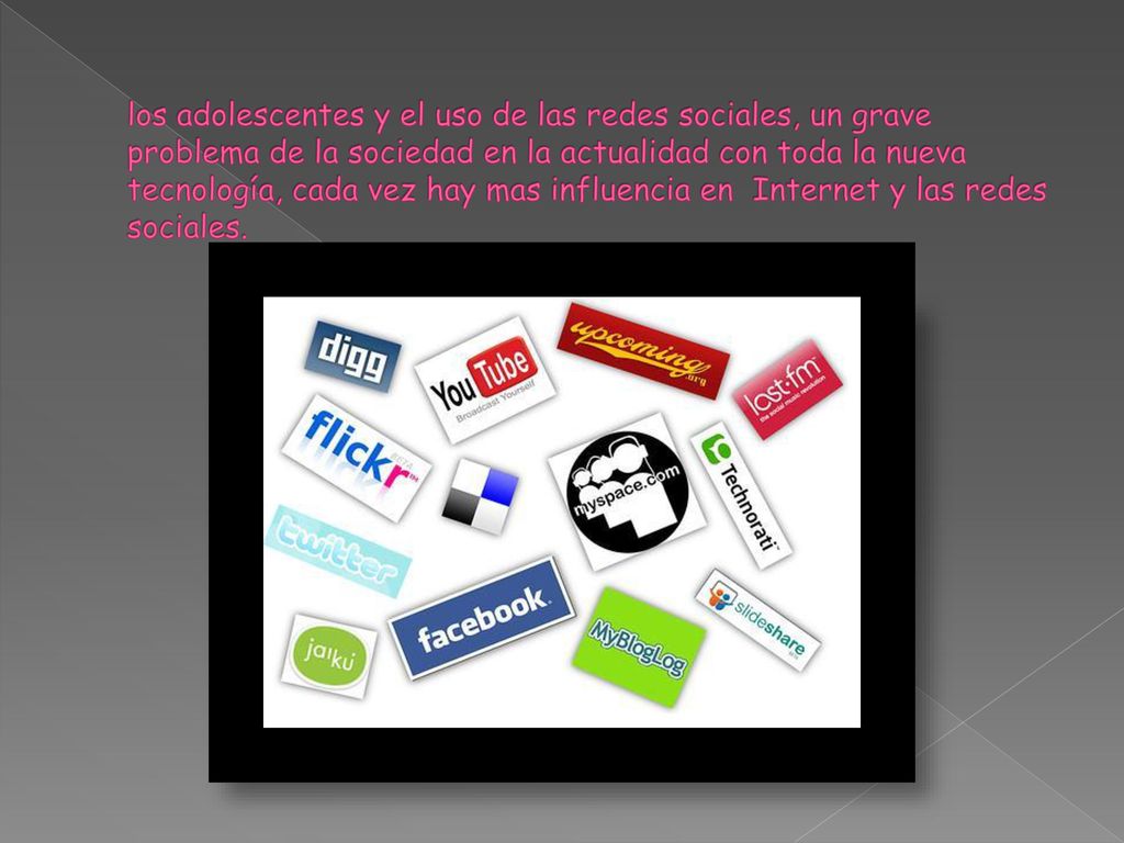 los adolescentes y el uso de las redes sociales, un grave problema de la sociedad en la actualidad con toda la nueva tecnología, cada vez hay mas influencia en Internet y las redes sociales.
