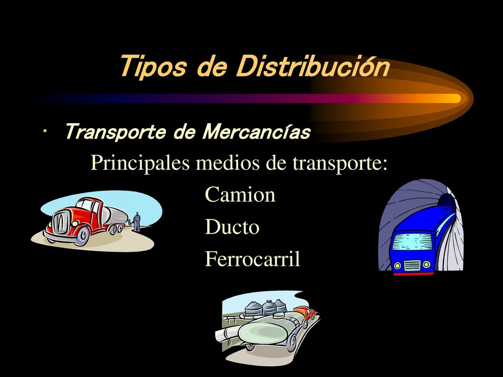 Tipos de Distribución Transporte de Mercancías