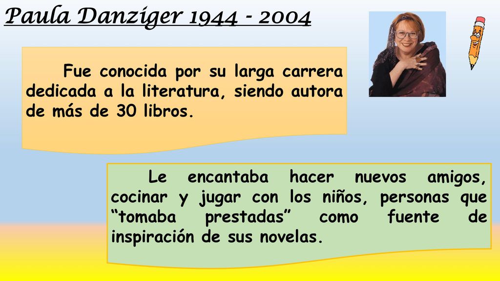 Paula Danziger Fue conocida por su larga carrera dedicada a la literatura, siendo autora de más de 30 libros.
