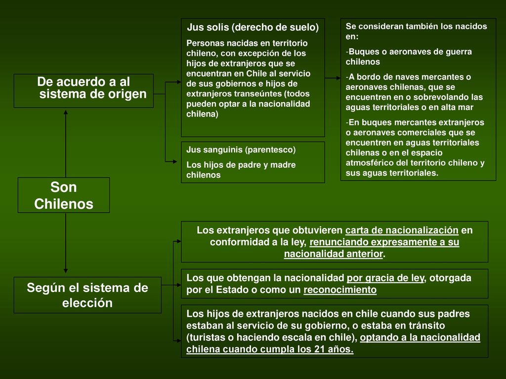 Son Chilenos De acuerdo a al sistema de origen