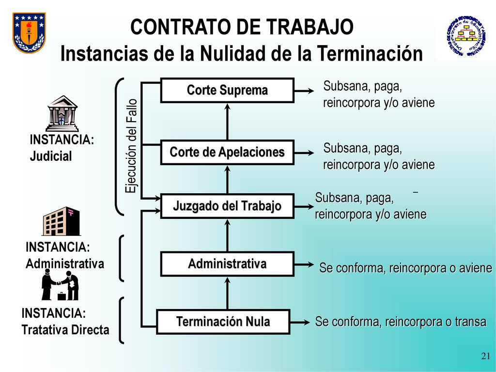 CONTRATO DE TRABAJO Instancias de la Nulidad de la Terminación