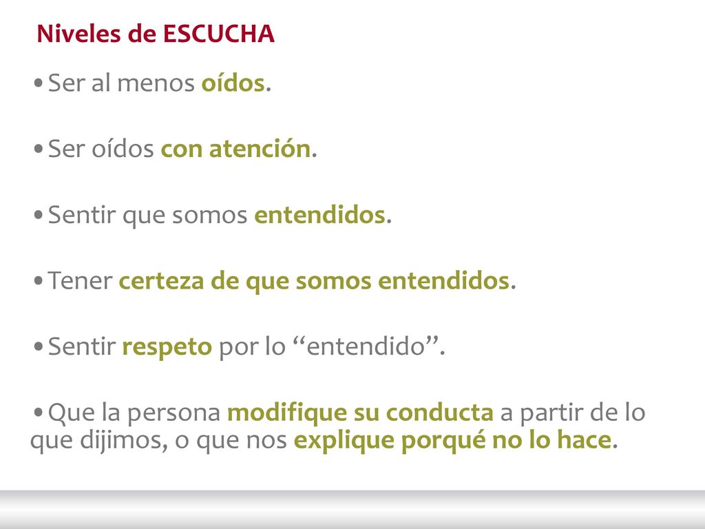 Sentir que somos entendidos. Tener certeza de que somos entendidos.