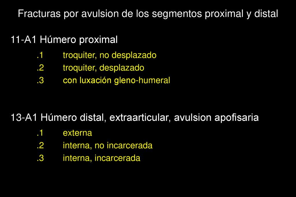 Fracturas por avulsion de los segmentos proximal y distal