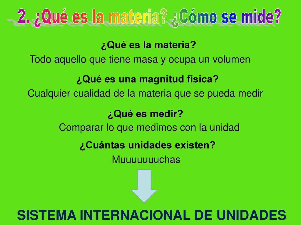 TEMA 1. LA MATERIA Y SU MEDIDA - ppt descargar