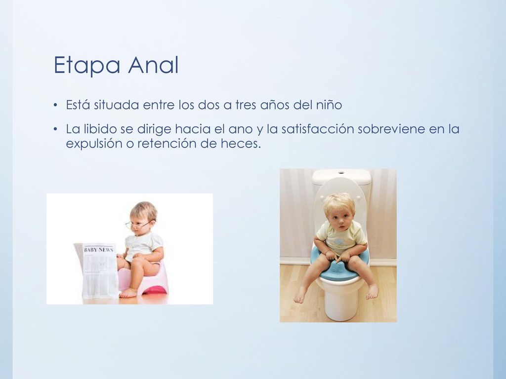 Etapa Anal Está situada entre los dos a tres años del niño