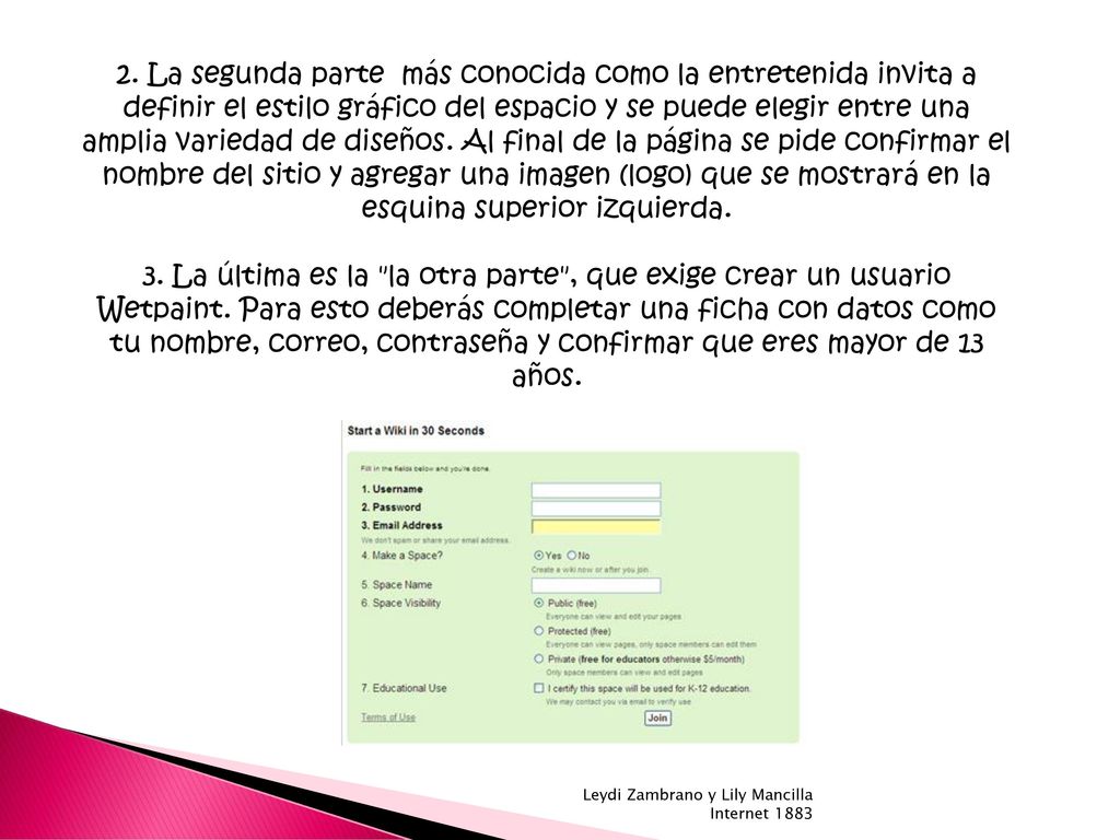 2. La segunda parte más conocida como la entretenida invita a definir el estilo gráfico del espacio y se puede elegir entre una amplia variedad de diseños. Al final de la página se pide confirmar el nombre del sitio y agregar una imagen (logo) que se mostrará en la esquina superior izquierda.