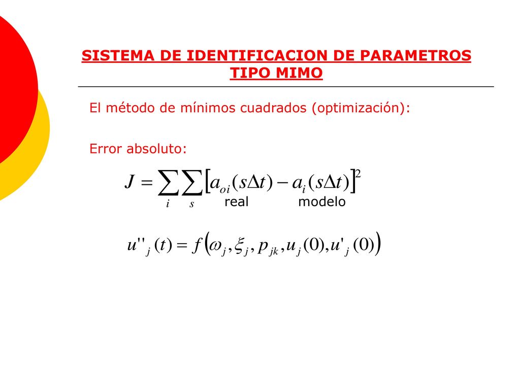 SISTEMA DE IDENTIFICACION DE PARAMETROS TIPO MIMO