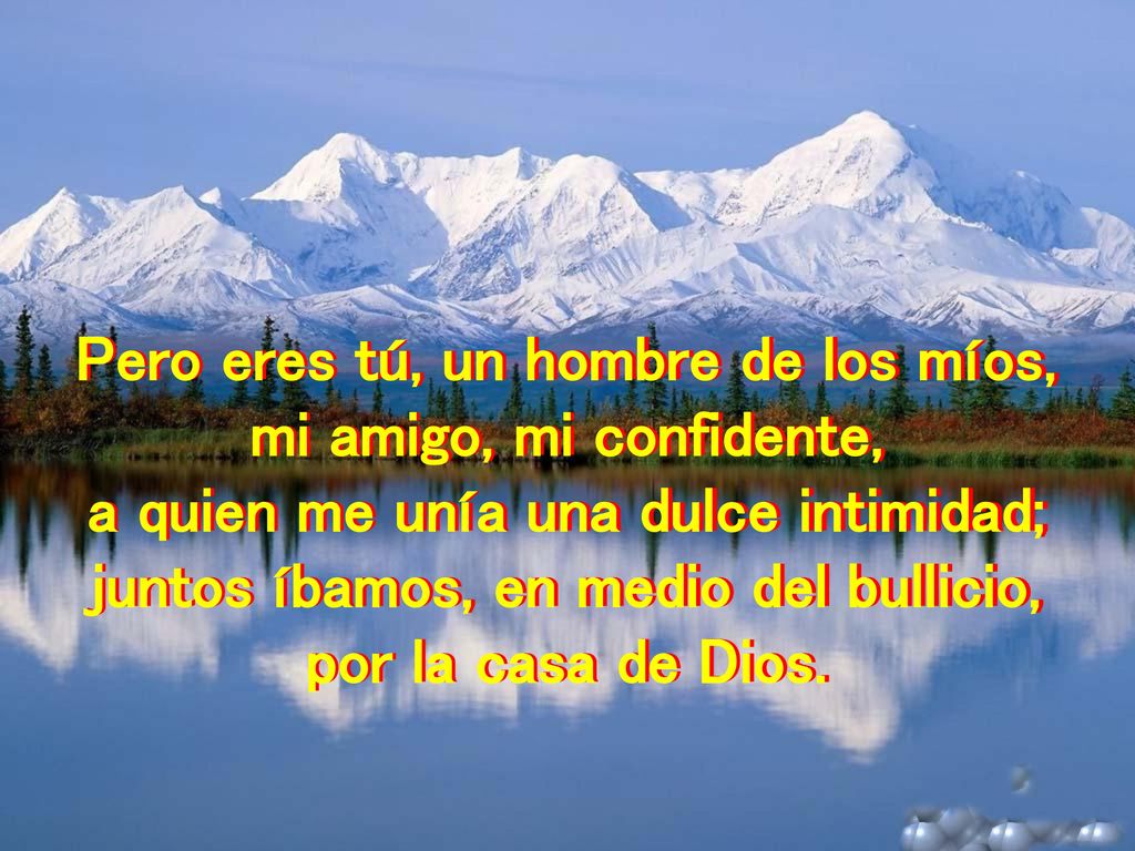 Pero eres tú, un hombre de los míos, mi amigo, mi confidente,