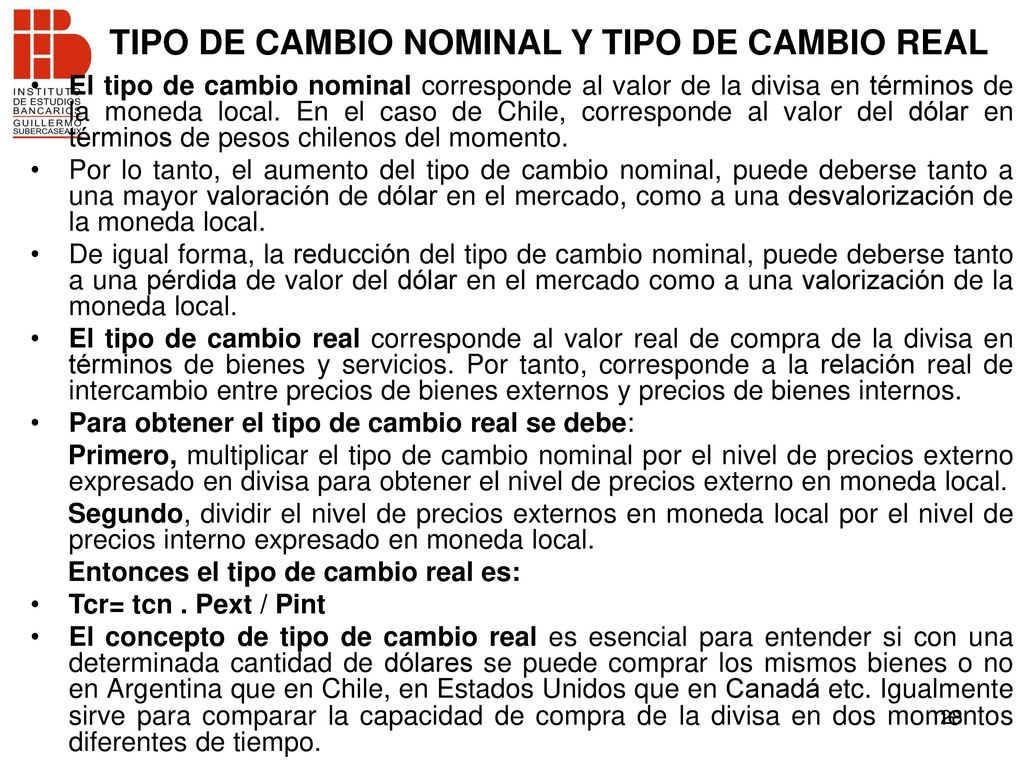 TIPO DE CAMBIO NOMINAL Y TIPO DE CAMBIO REAL