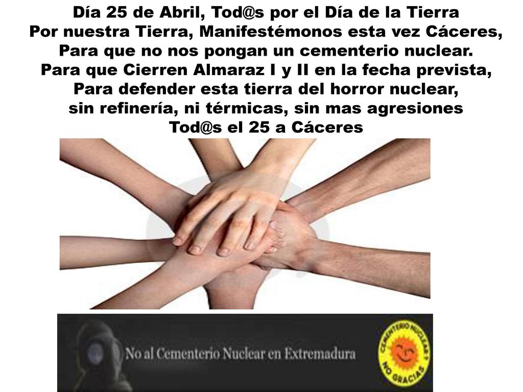 Día 25 de Abril, por el Día de la Tierra