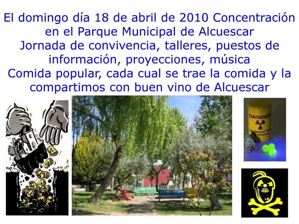 El domingo día 18 de abril de 2010 Concentración en el Parque Municipal de Alcuescar