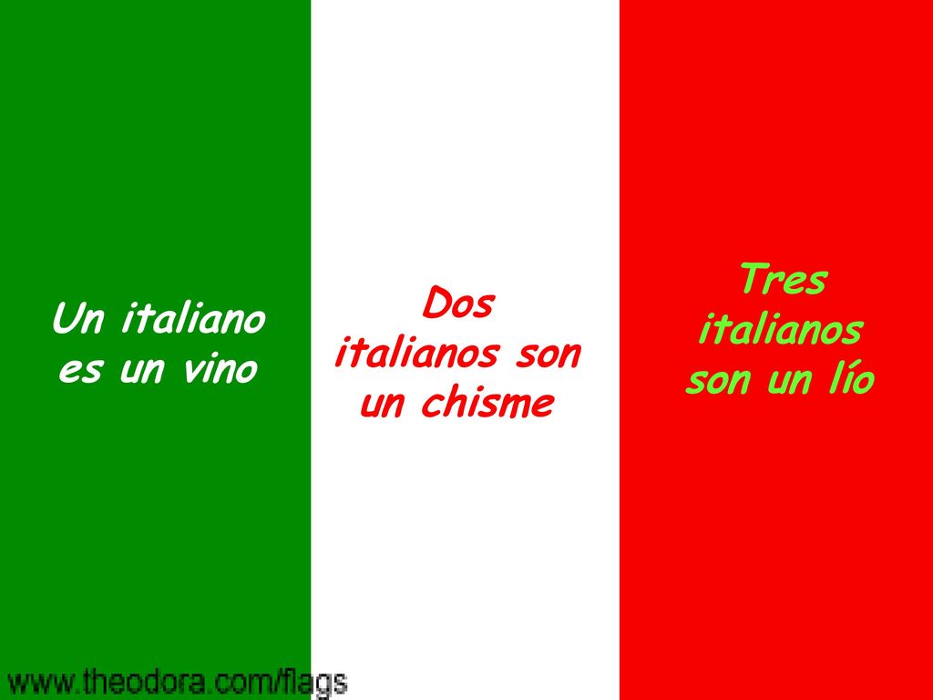 Tres italianos son un lío Dos italianos son un chisme
