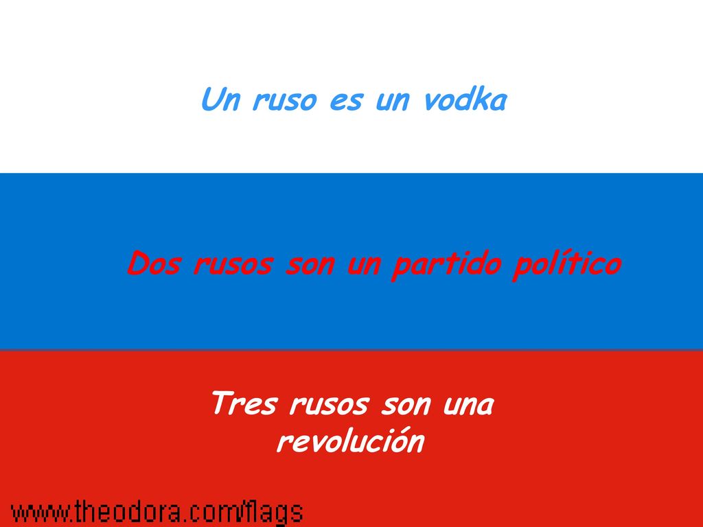 Dos rusos son un partido político Tres rusos son una revolución