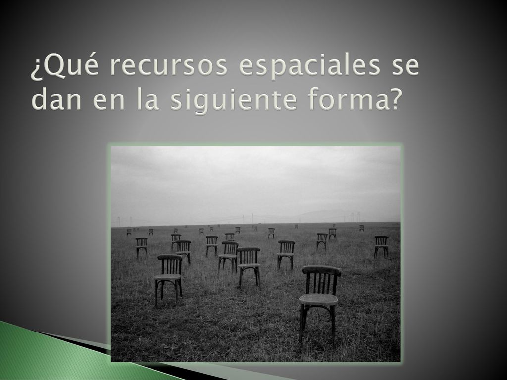¿Qué recursos espaciales se dan en la siguiente forma