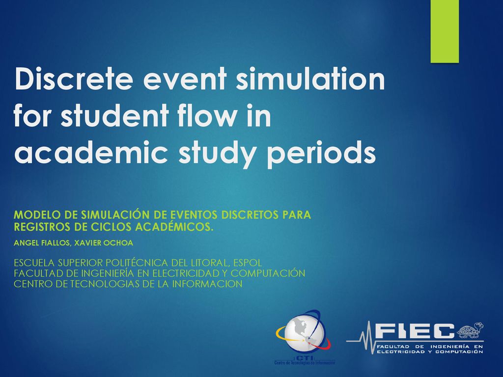 Discrete event simulation for student flow in academic study periods