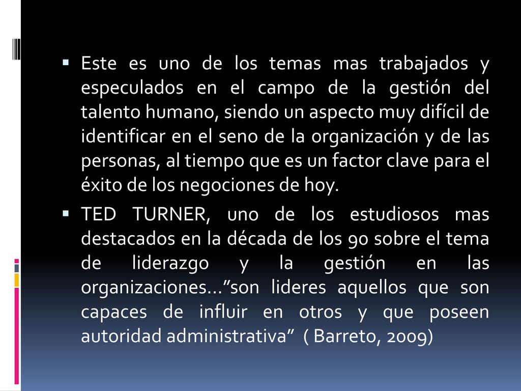 Este es uno de los temas mas trabajados y especulados en el campo de la gestión del talento humano, siendo un aspecto muy difícil de identificar en el seno de la organización y de las personas, al tiempo que es un factor clave para el éxito de los negociones de hoy.