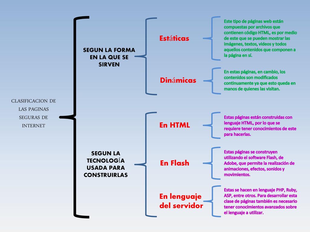Estáticas Dinámicas En HTML En Flash En lenguaje del servidor