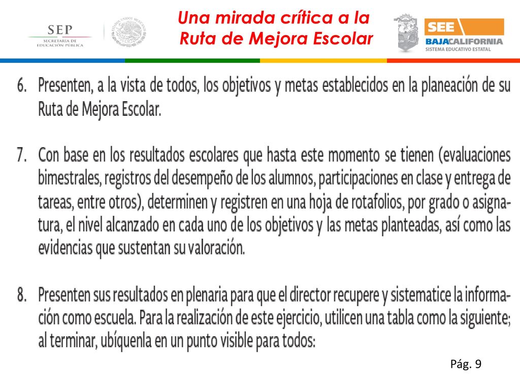 Una mirada crítica a la Ruta de Mejora Escolar