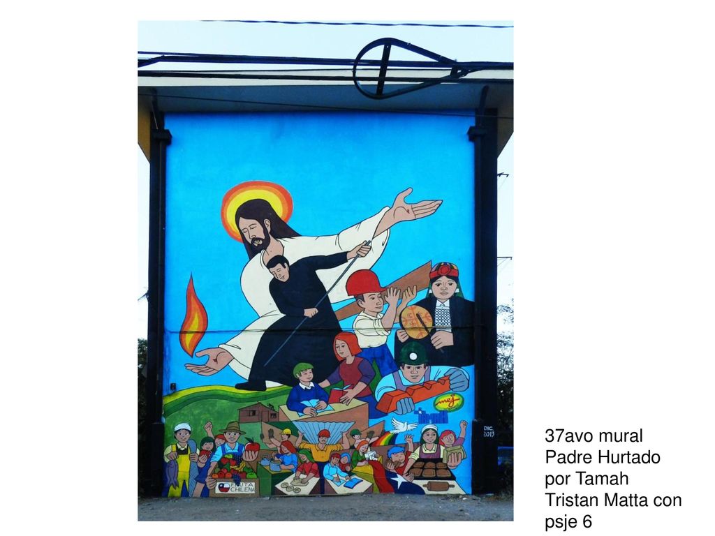 37avo mural Padre Hurtado por Tamah Tristan Matta con psje 6