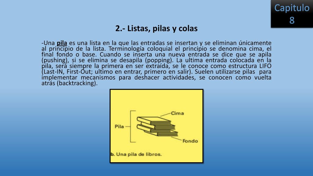 Capitulo Listas, pilas y colas