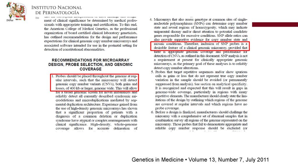 Genetics in Medicine • Volume 13, Number 7, July 2011