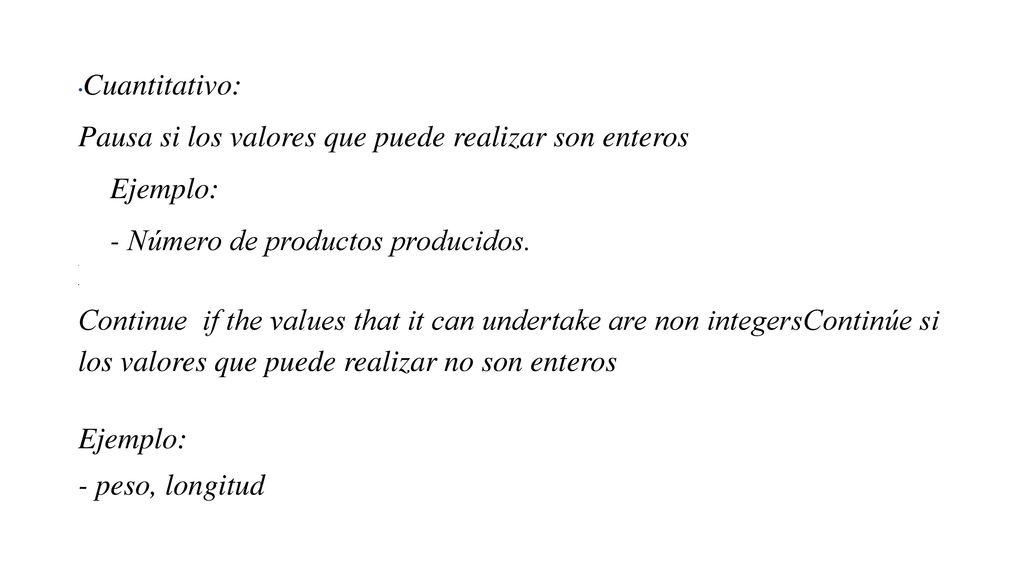 Pausa si los valores que puede realizar son enteros Ejemplo: