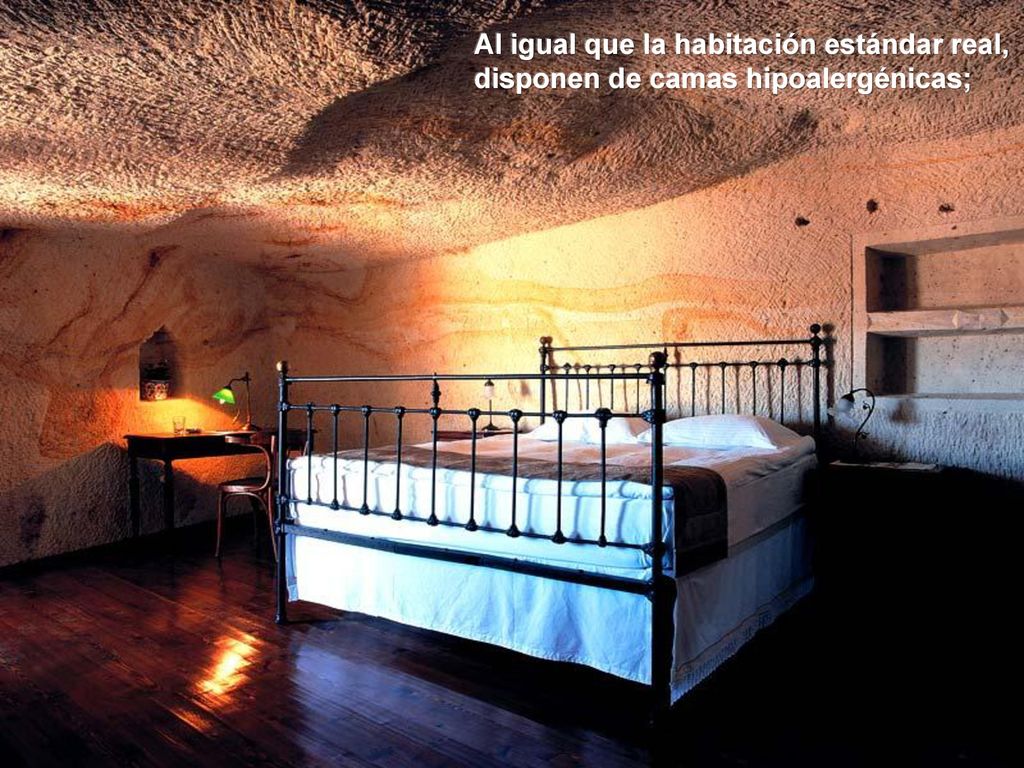 Al igual que la habitación estándar real, disponen de camas hipoalergénicas;