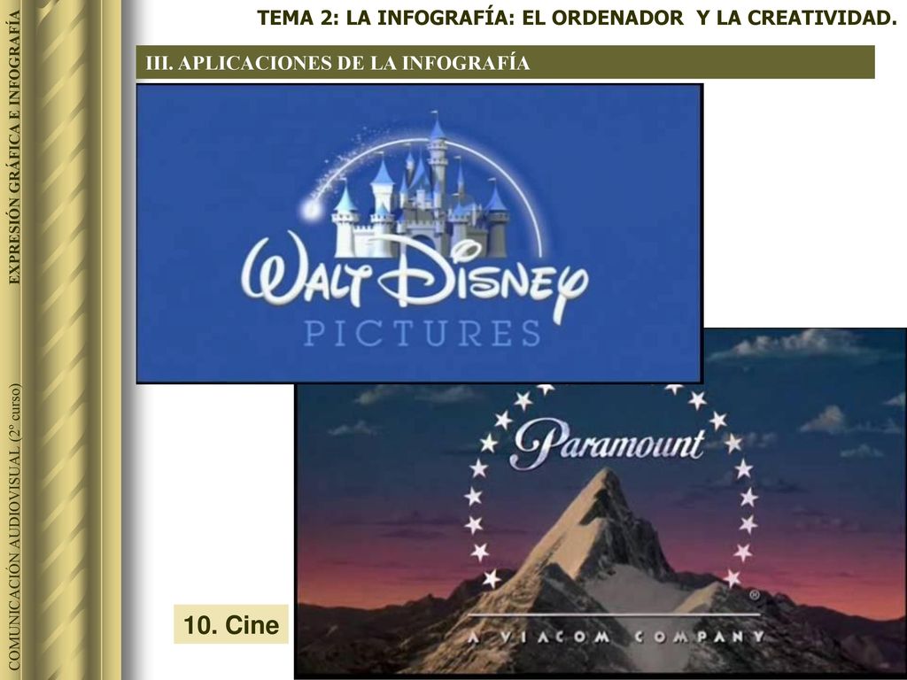 10. Cine TEMA 2: LA INFOGRAFÍA: EL ORDENADOR Y LA CREATIVIDAD.