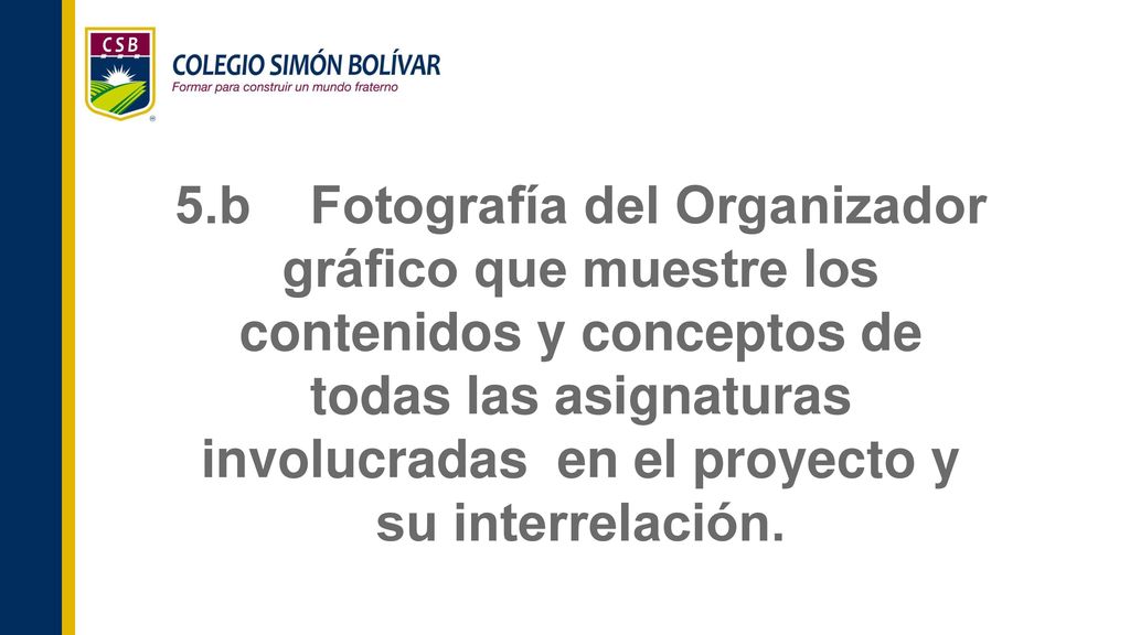 5.b Fotografía del Organizador gráfico que muestre los contenidos y conceptos de todas las asignaturas involucradas en el proyecto y su interrelación.