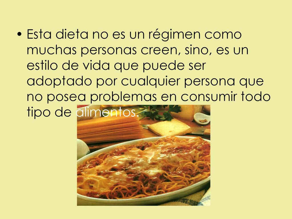 Esta dieta no es un régimen como muchas personas creen, sino, es un estilo de vida que puede ser adoptado por cualquier persona que no posea problemas en consumir todo tipo de alimentos.