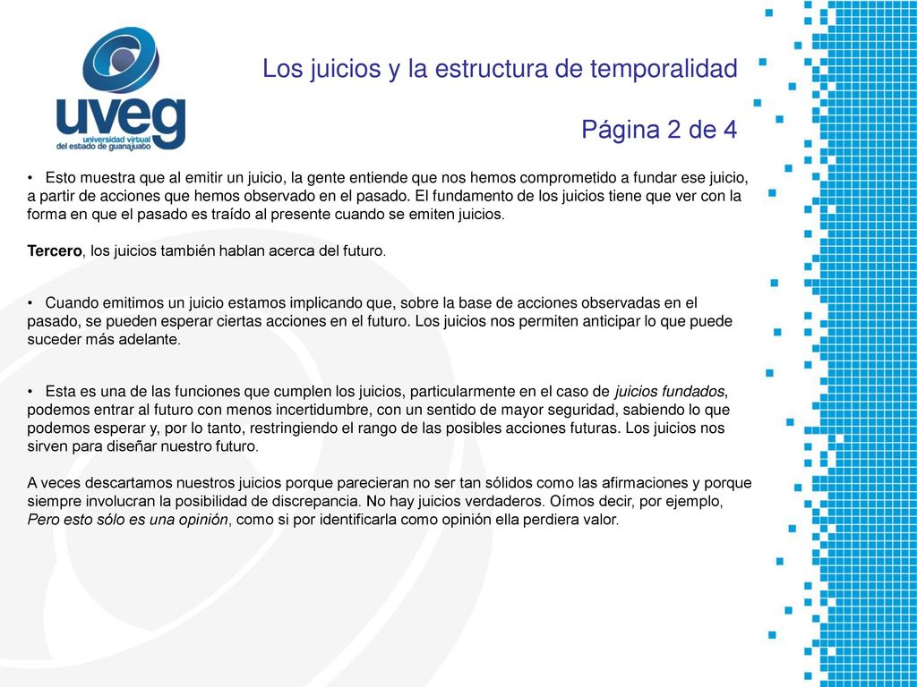 Los juicios y la estructura de temporalidad Página 2 de 4